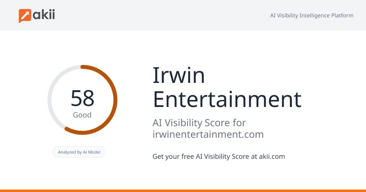 Irwin Entertainment AI Visibility Score
