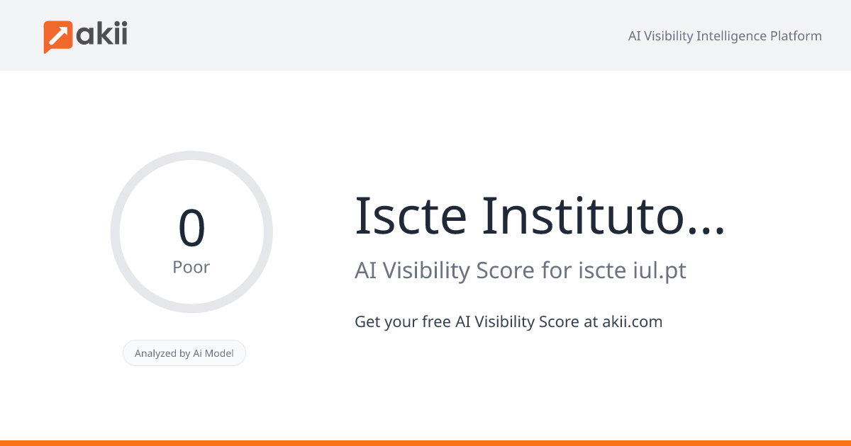 Iscte - Instituto Universitário de Lisboa AI Visibility Score