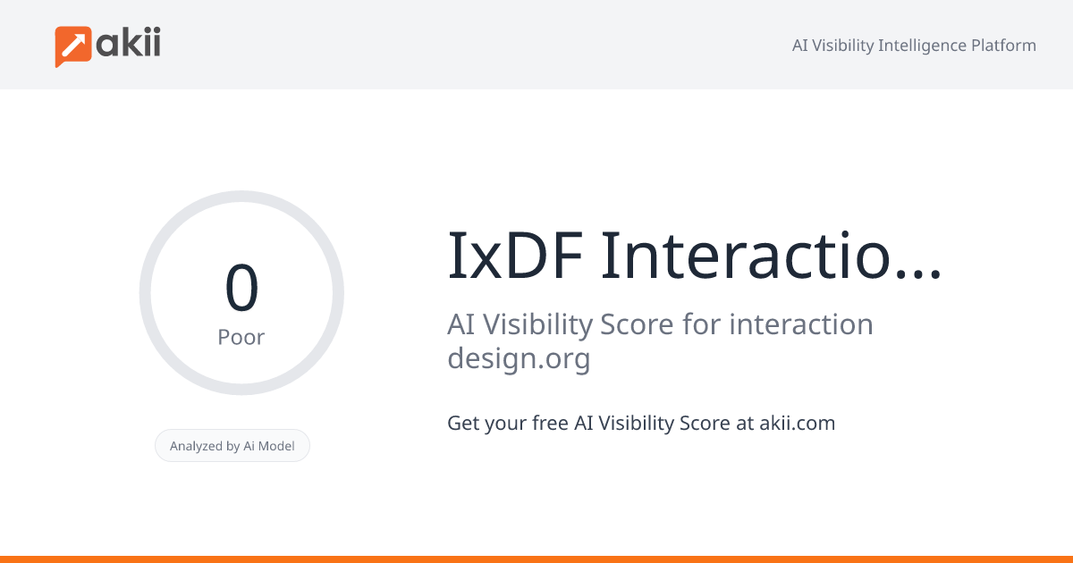 IxDF - Interaction Design Foundation AI Visibility Score