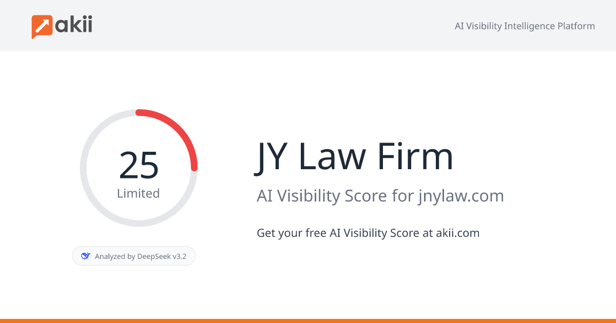 J&Y Law Firm AI Visibility Score