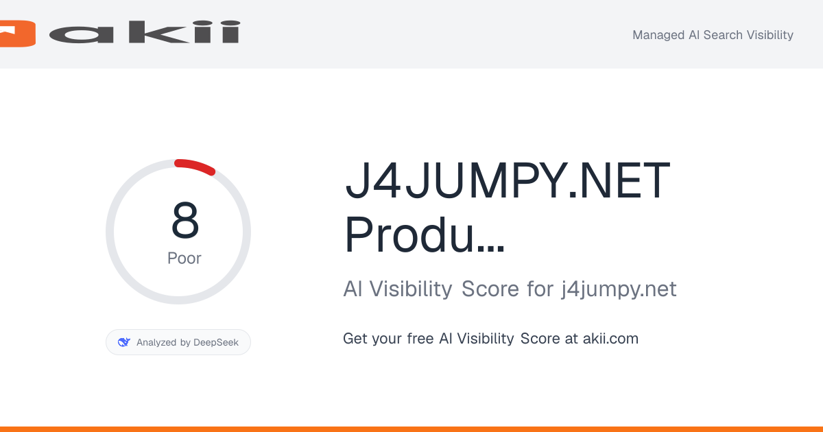 J4JUMPY.NET Productions AI Visibility Score preview