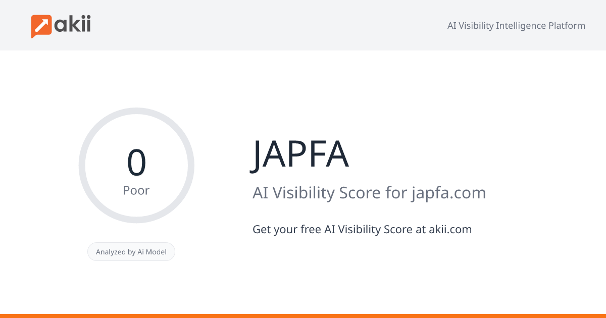 JAPFA AI Visibility Score