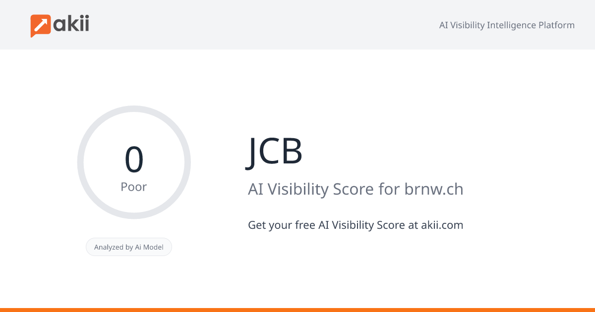 JCB AI Visibility Score