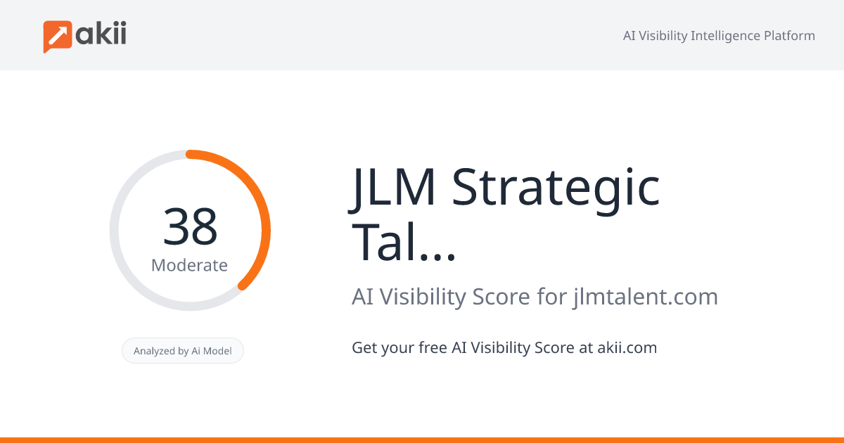 JLM Strategic Talent Partners AI Visibility Score