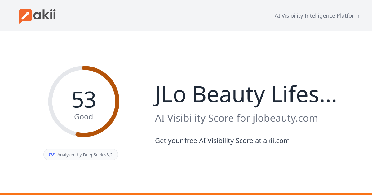 JLo Beauty & Lifestyle AI Visibility Score