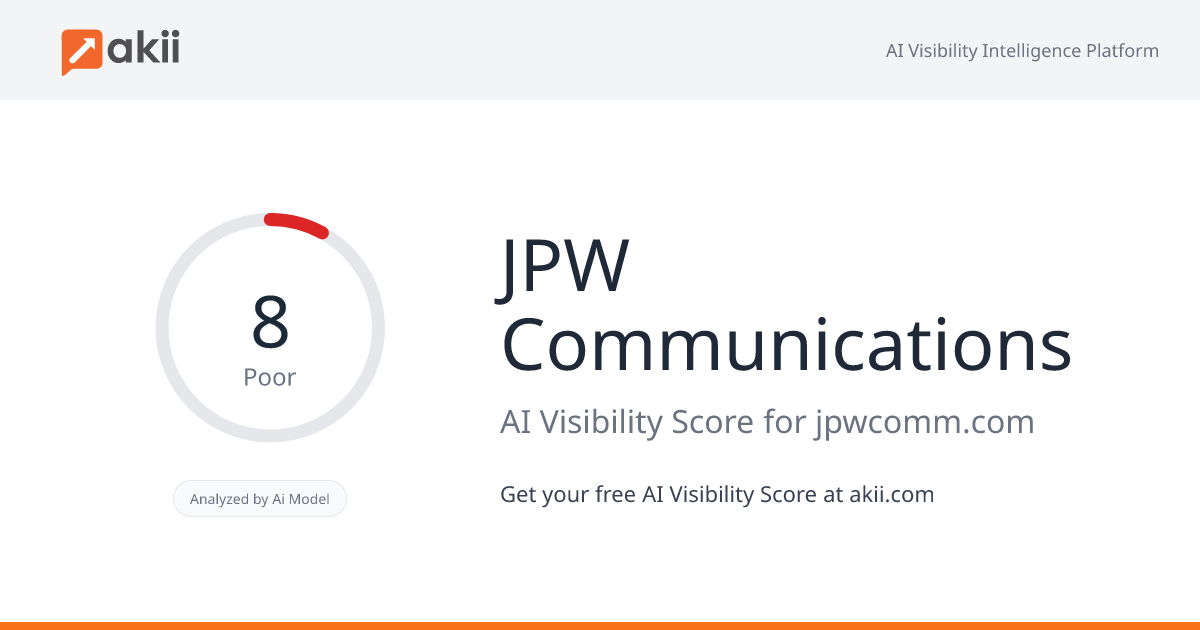 JPW Communications AI Visibility Score