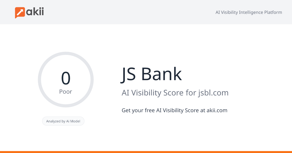 JS Bank AI Visibility Score