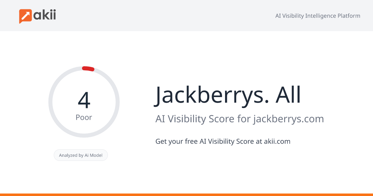 Jackberrys. All AI Visibility Score