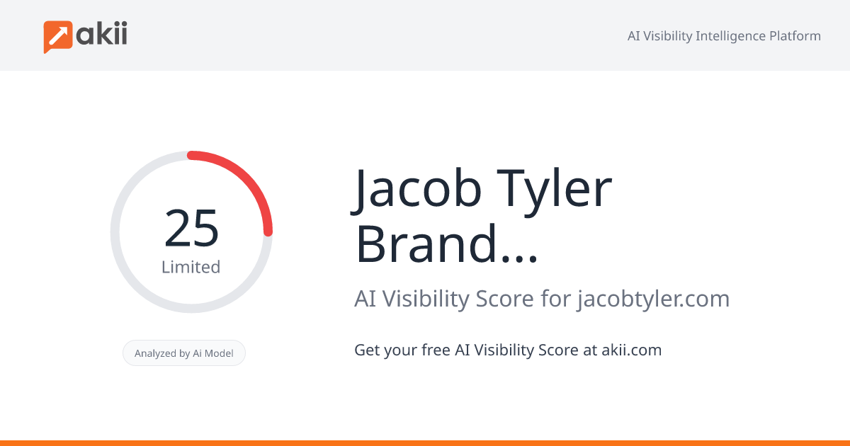 Jacob Tyler Brand & Digital Agency AI Visibility Score