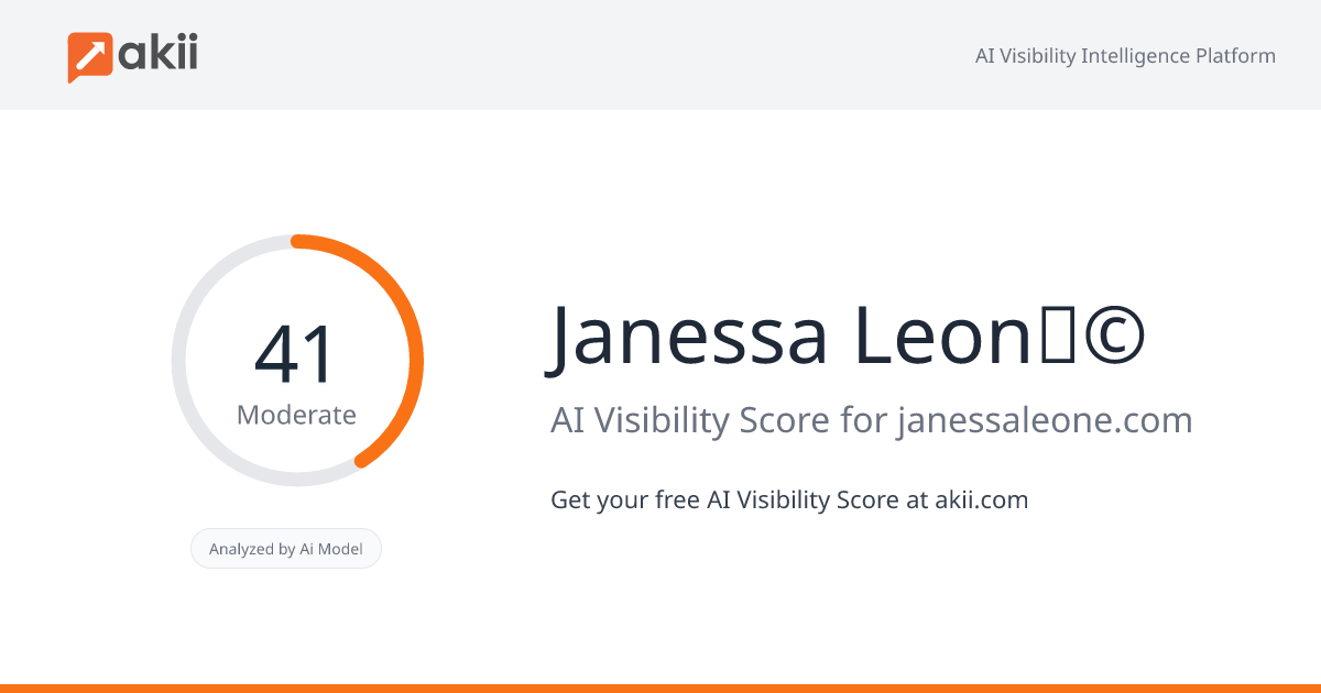 Janessa Leon√© AI Visibility Score
