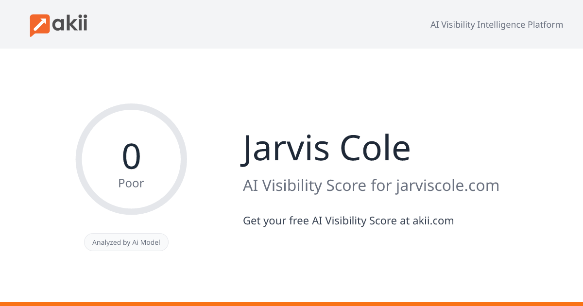 Jarvis Cole AI Visibility Score