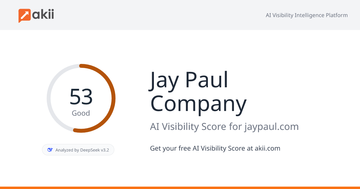 Jay Paul Company AI Visibility Score
