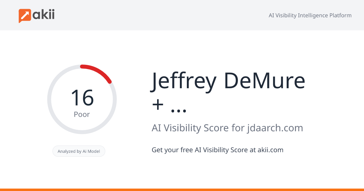 Jeffrey DeMure + Associates Architects Planners AI Visibility Score