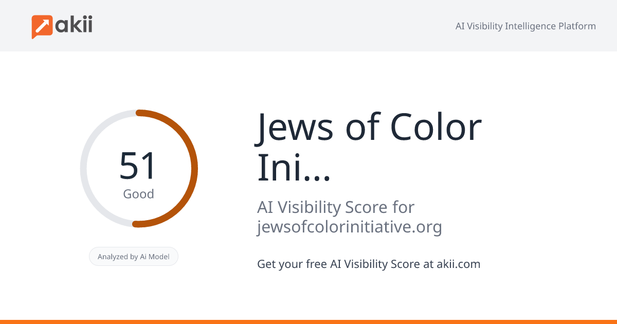 Jews of Color Initiative AI Visibility Score