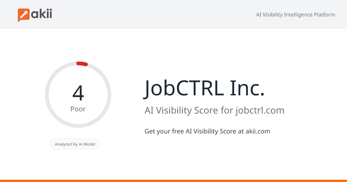 JobCTRL Inc. AI Visibility Score