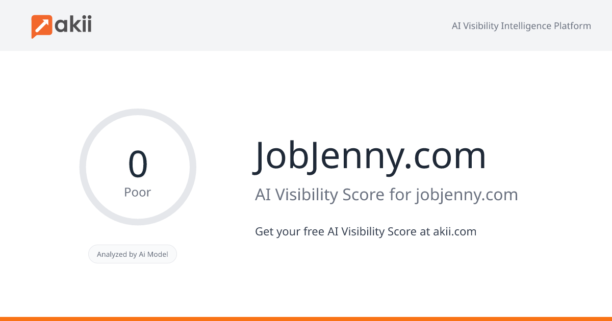 JobJenny.com AI Visibility Score