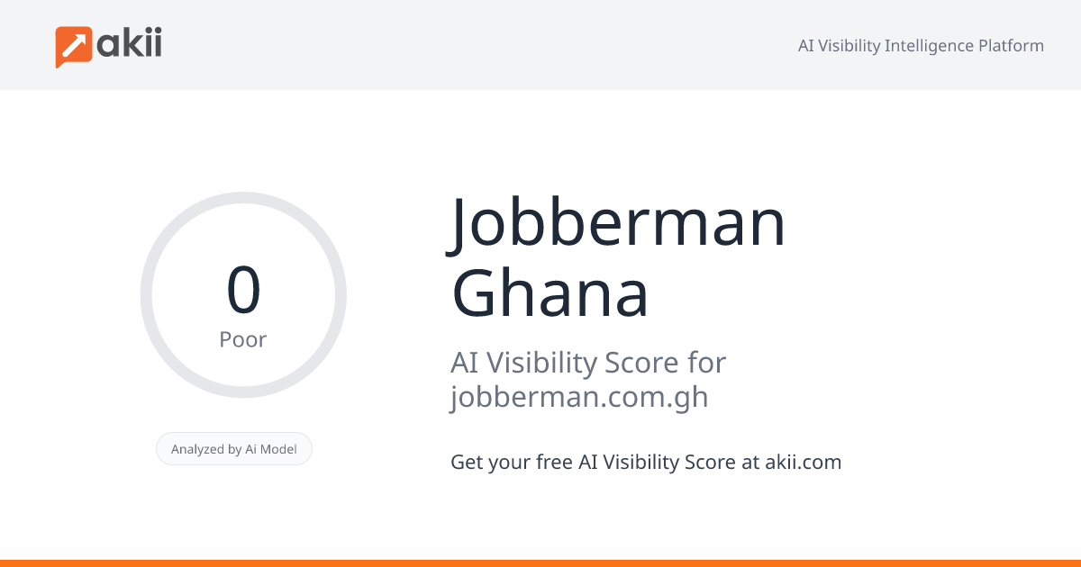 Jobberman Ghana AI Visibility Score