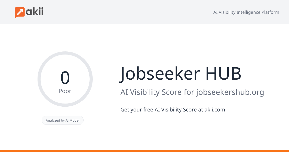 Jobseeker HUB AI Visibility Score