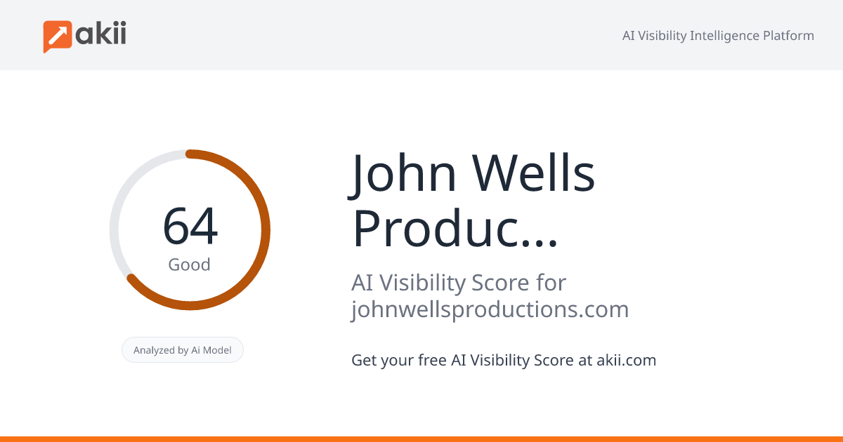 John Wells Productions AI Visibility Score