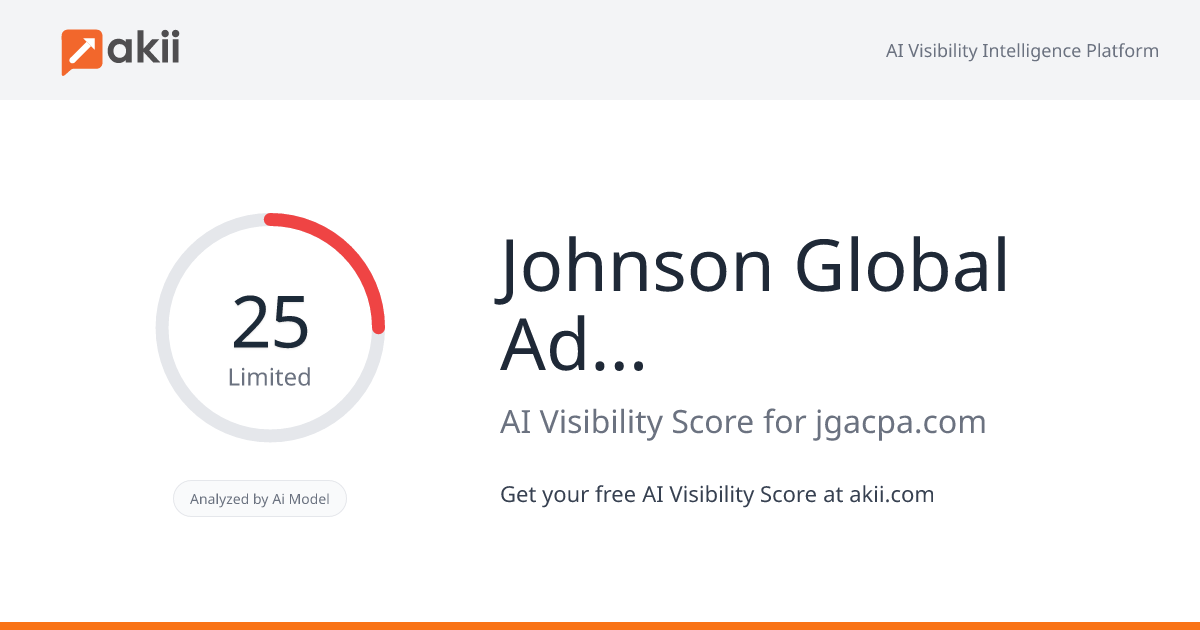 Johnson Global Advisory AI Visibility Score