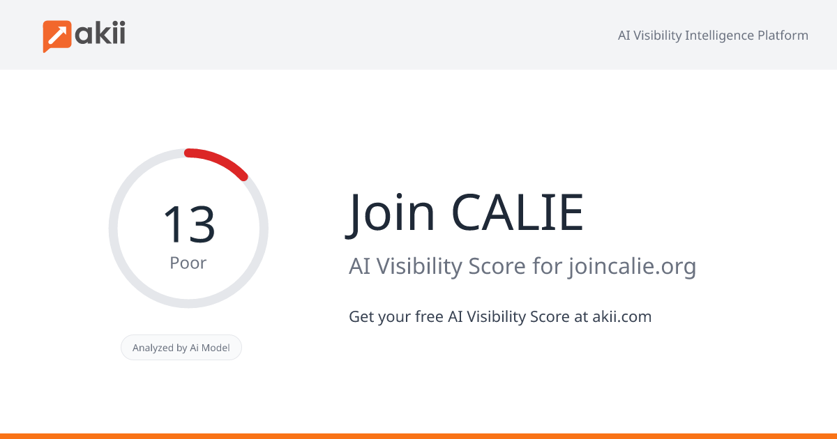 Join CALIE AI Visibility Score