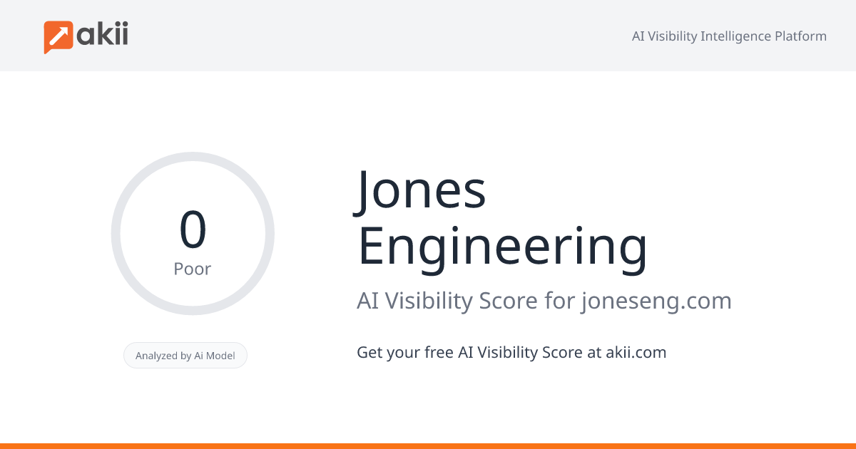 Jones Engineering AI Visibility Score