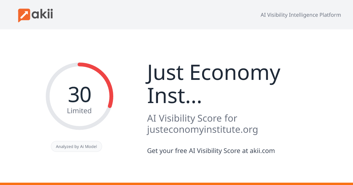Just Economy Institute AI Visibility Score