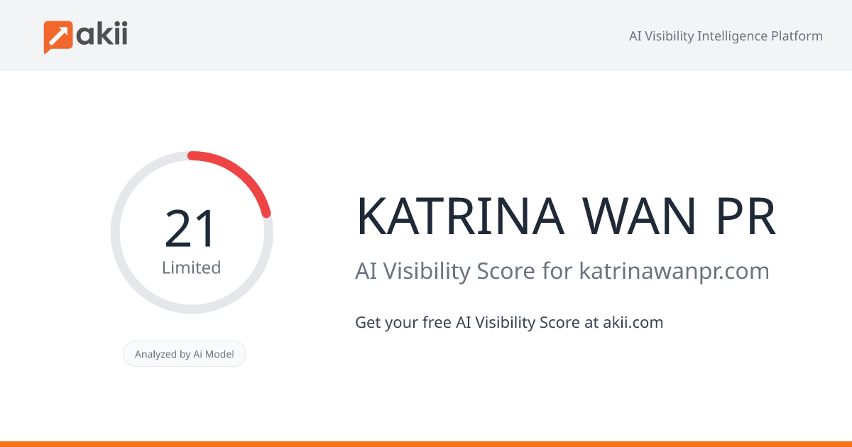 KATRINA WAN PR AI Visibility Score