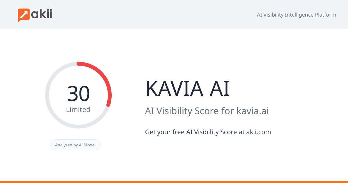 KAVIA AI AI Visibility Score