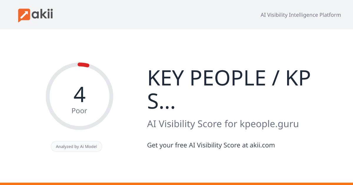 KEY PEOPLE / KP Services US AI Visibility Score