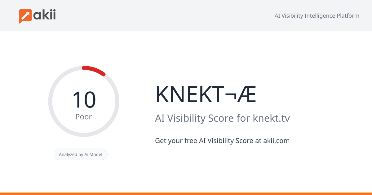 KNEKT¬Æ AI Visibility Score