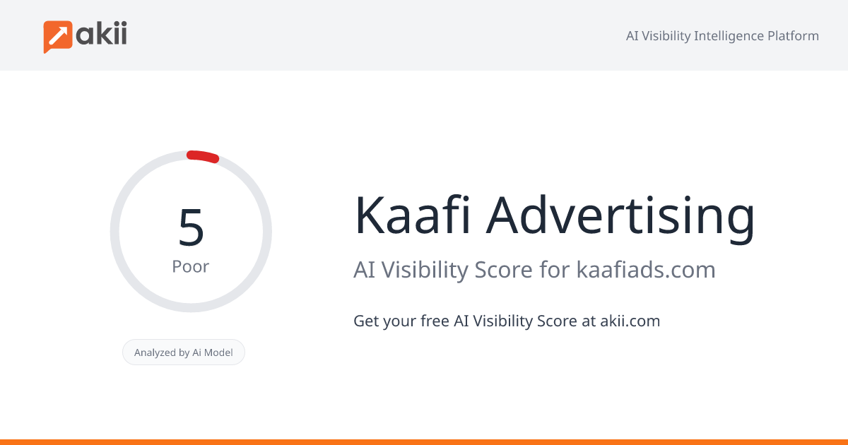 Kaafi Advertising AI Visibility Score