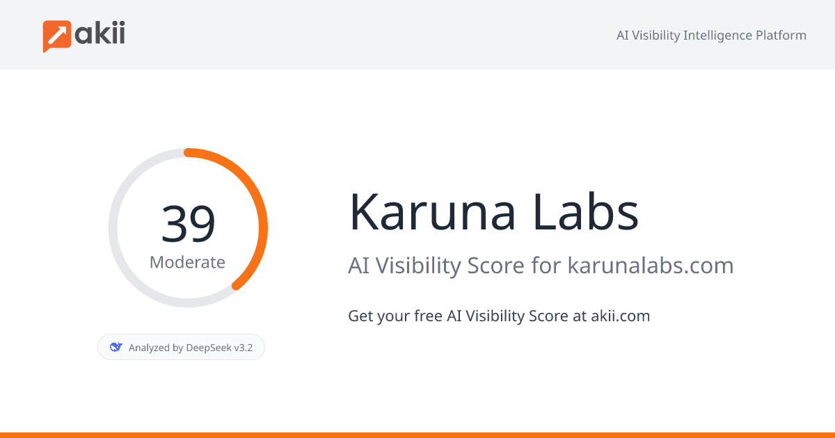 Karuna Labs AI Visibility Score