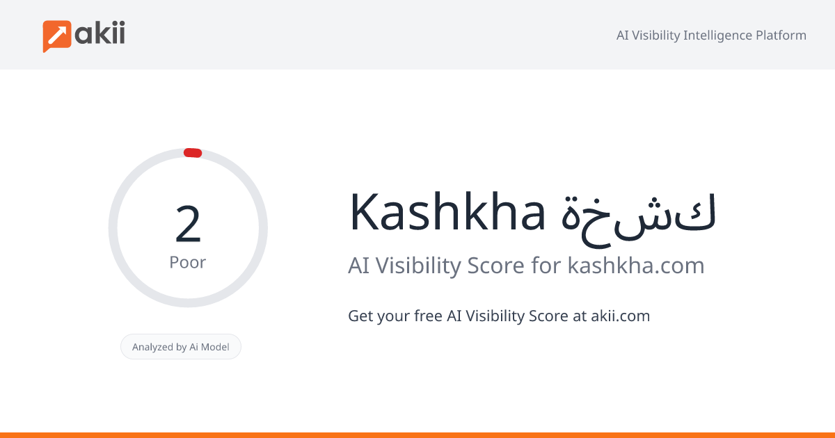 Kashkha كشخة AI Visibility Score