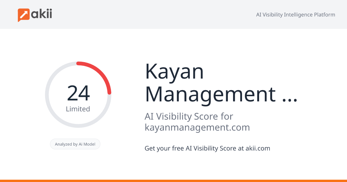 Kayan Management Consultancies & Services AI Visibility Score