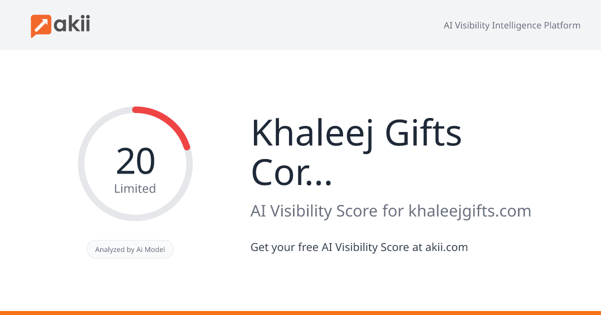 Khaleej Gifts-Corporate-Promotional-Giveaways-UAE AI Visibility Score
