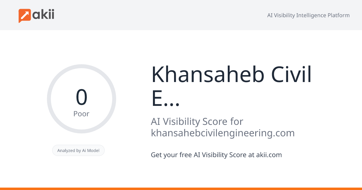 Khansaheb Civil Engineering AI Visibility Score