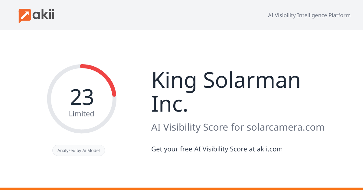 King Solarman Inc. AI Visibility Score