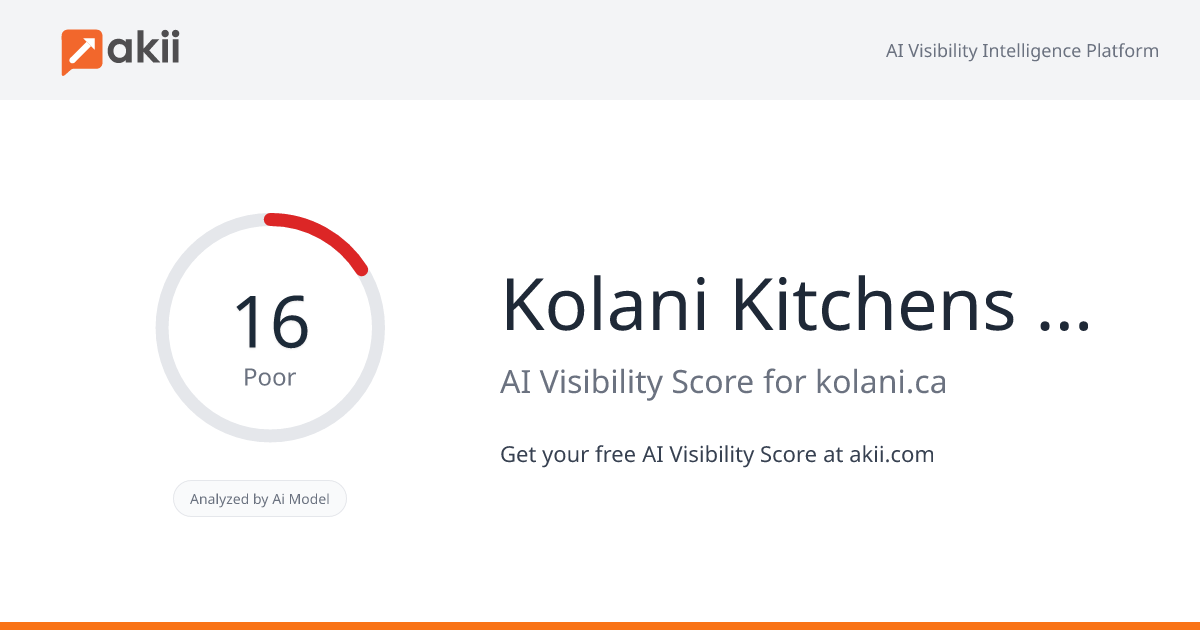 Kolani Kitchens & Baths Inc. AI Visibility Score