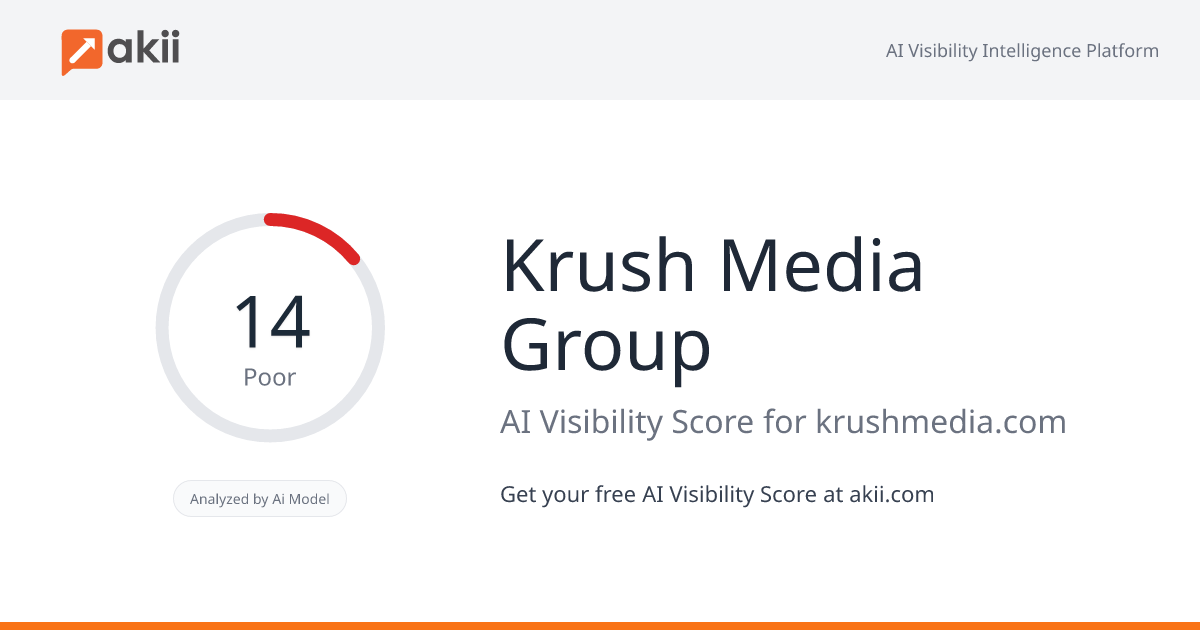 Krush Media Group AI Visibility Score