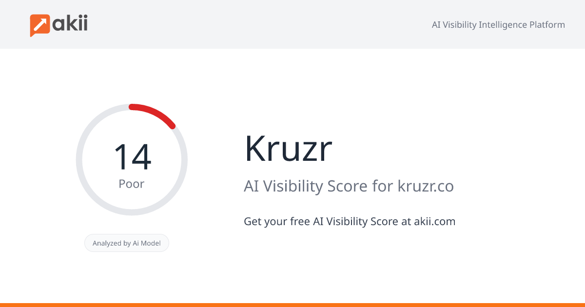 Kruzr AI Visibility Score