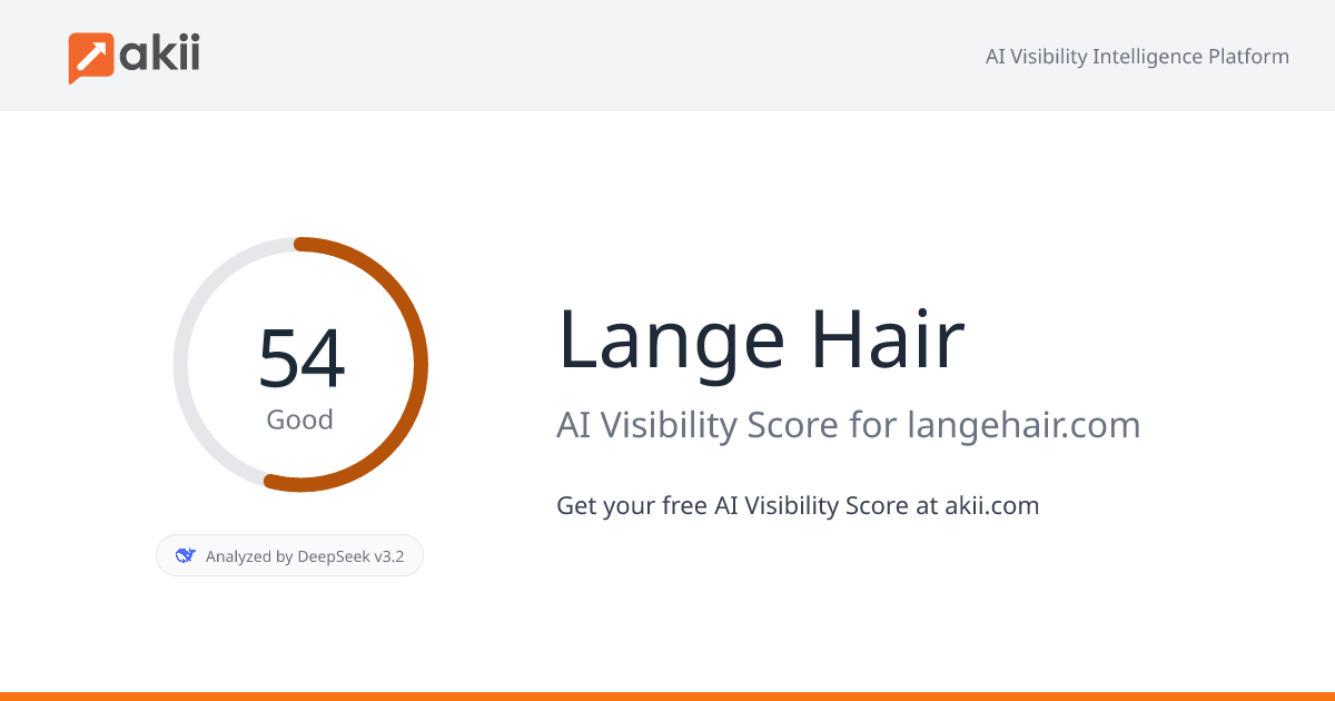 L'ange Hair AI Visibility Score