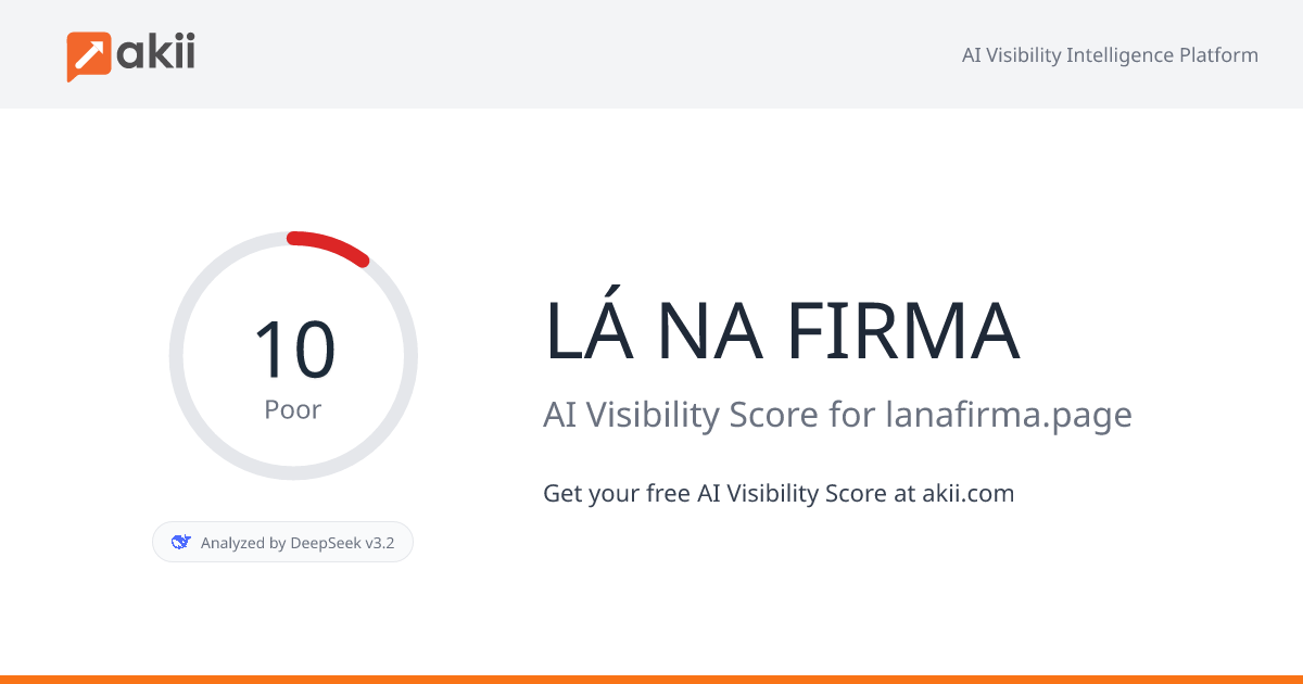 LÁ NA FIRMA AI Visibility Score