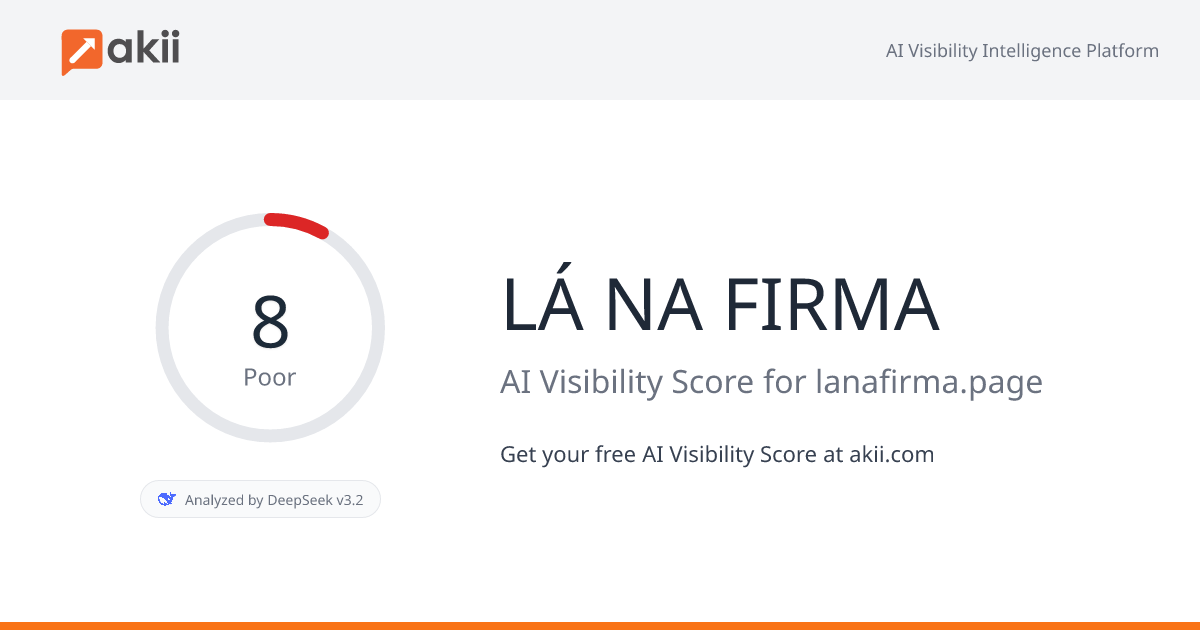 LÁ NA FIRMA AI Visibility Score