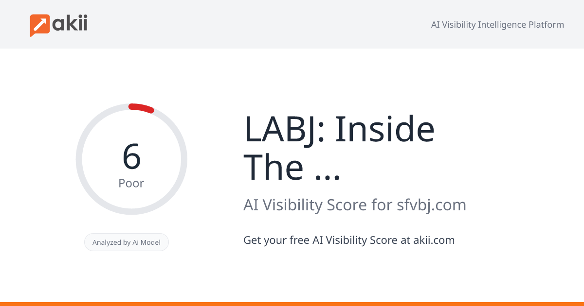 LABJ: Inside The Valley AI Visibility Score