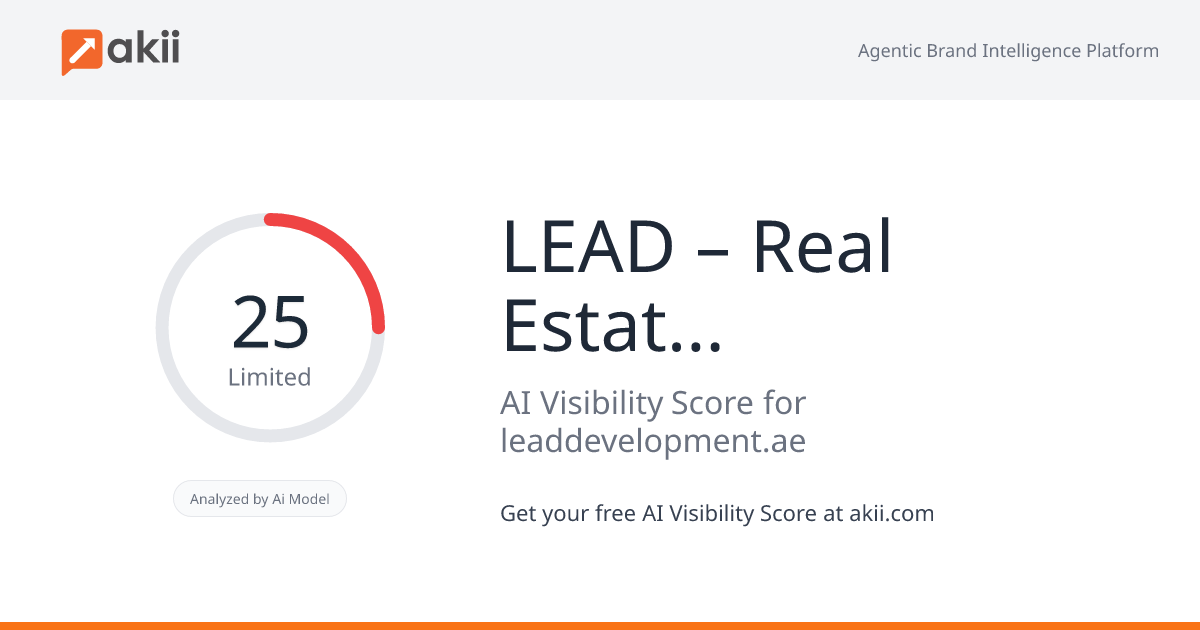 LEAD – Real Estate Developer AI Visibility Score