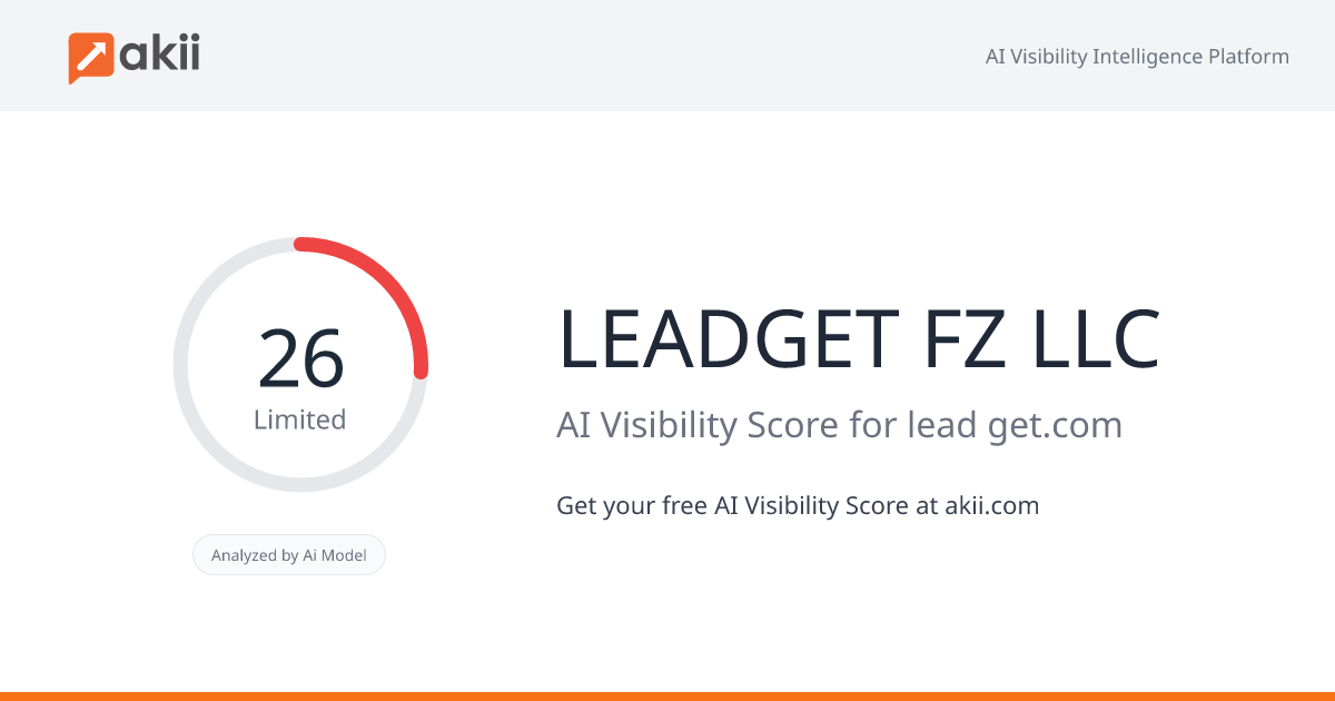 LEADGET FZ LLC AI Visibility Score