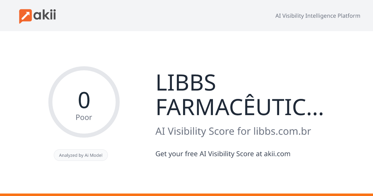 LIBBS FARMACÊUTICA LTDA AI Visibility Score