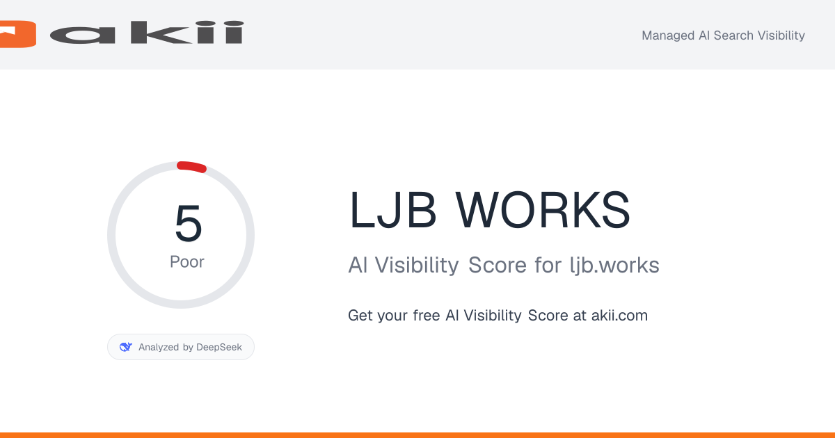 LJB WORKS AI Visibility Score preview