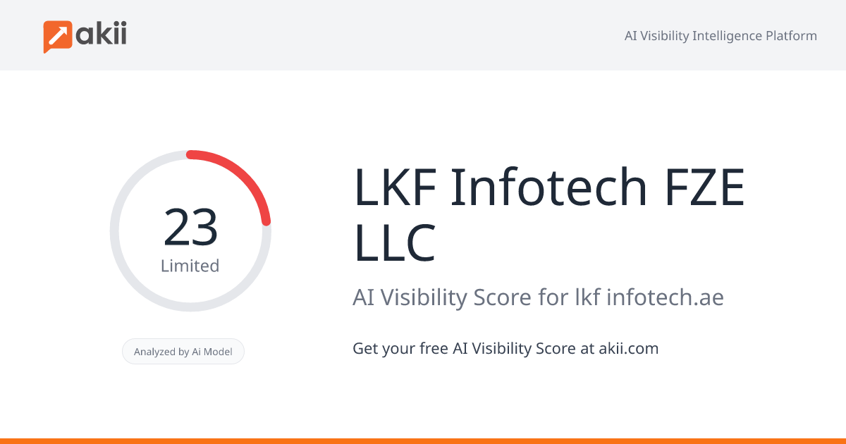 LKF Infotech FZE LLC AI Visibility Score